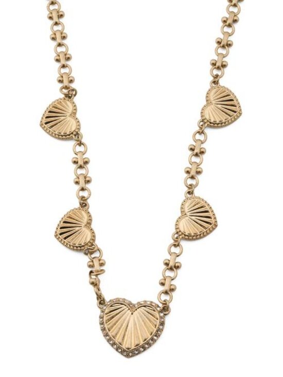 Patricia Nash Jewelry - PATRICIA NASH Lovely Sparkle Gold Multi Heart Necklace